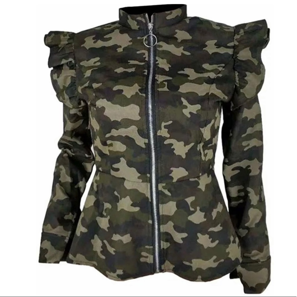 NWOT…Trendy Camouflaged Jacket